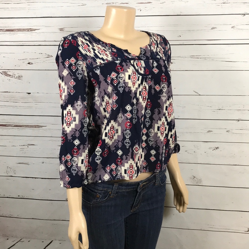 5 for $20 Tribal flowy crop top size small